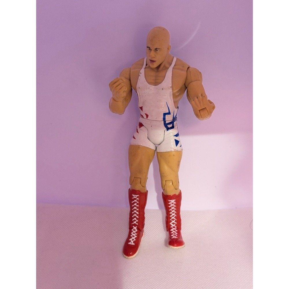 KURT ANGLE wwe ww jakks pacific action figure 7" wrestling smack down draft 2003